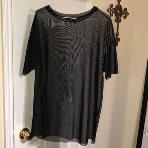 Black mesh t-shirt